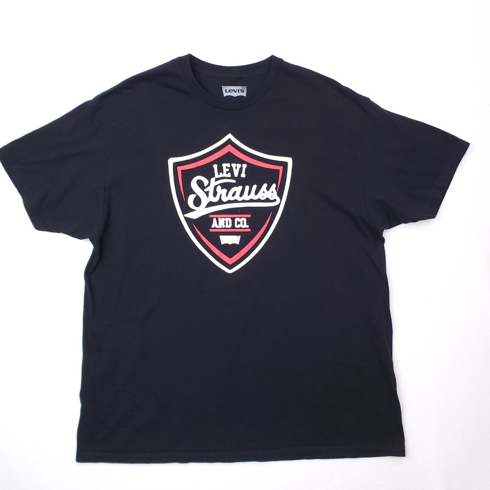 Levis Shirt Mens XXL Black Red Graphic Tee Short Sleeve Streetwear